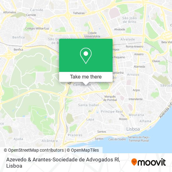 Azevedo & Arantes-Sociedade de Advogados Rl mapa