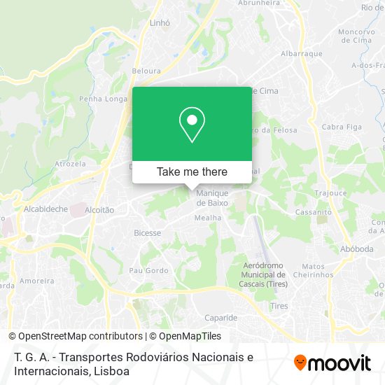 T. G. A. - Transportes Rodoviários Nacionais e Internacionais map