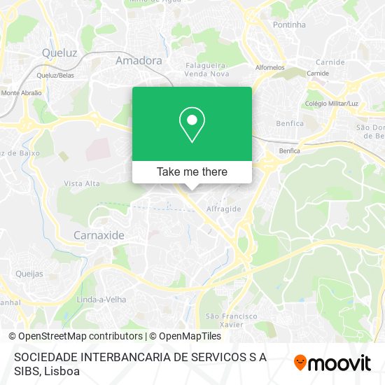 SOCIEDADE INTERBANCARIA DE SERVICOS S A SIBS mapa