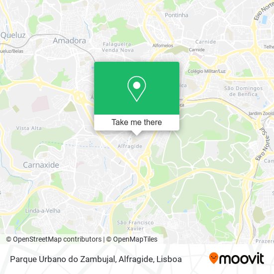 Parque Urbano do Zambujal, Alfragide map
