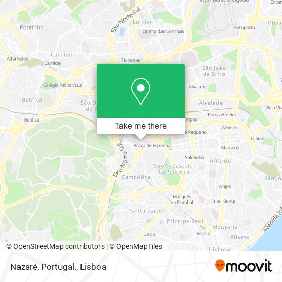 Nazaré, Portugal. map