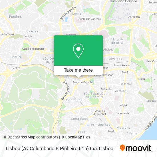 Lisboa (Av Columbano B Pinheiro 61a) Iba map