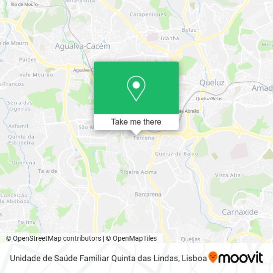 Unidade de Saúde Familiar Quinta das Lindas mapa