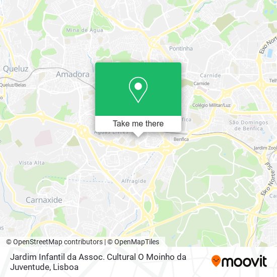 Jardim Infantil da Assoc. Cultural O Moinho da Juventude mapa