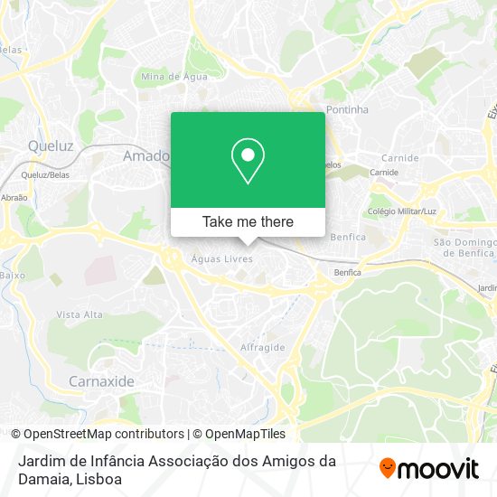 Jardim de Infância Associação dos Amigos da Damaia map