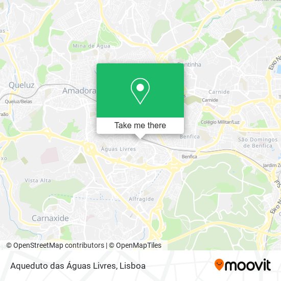 Aqueduto das Águas Livres mapa