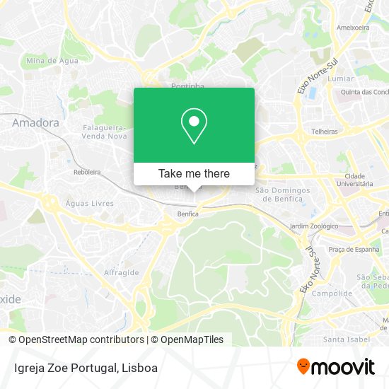 Igreja Zoe Portugal mapa