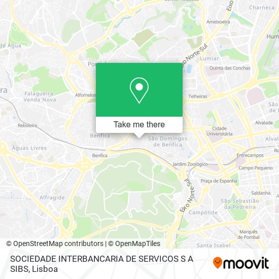 SOCIEDADE INTERBANCARIA DE SERVICOS S A SIBS map
