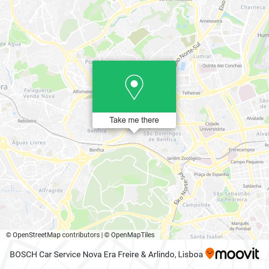 BOSCH Car Service Nova Era Freire & Arlindo map