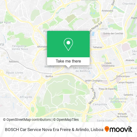 BOSCH Car Service Nova Era Freire & Arlindo map