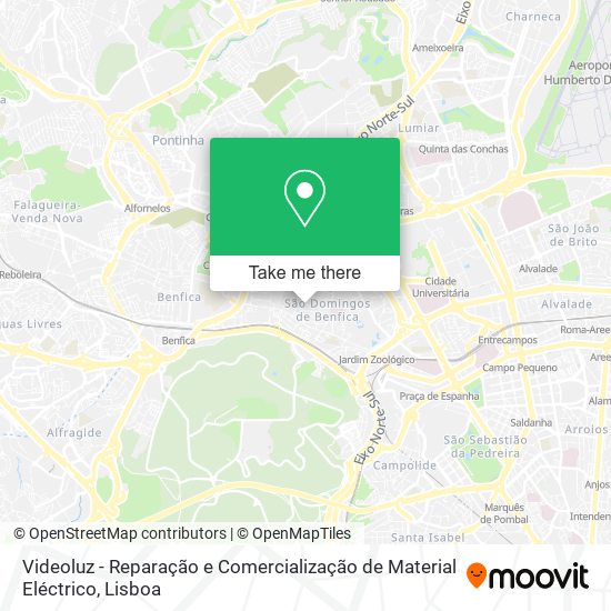 Videoluz - Reparação e Comercialização de Material Eléctrico mapa