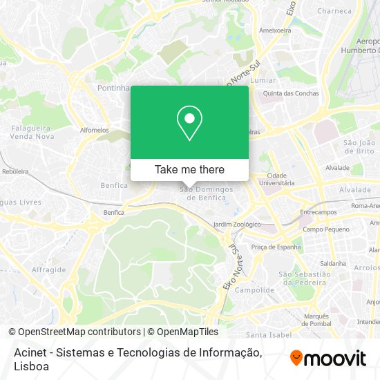 Acinet - Sistemas e Tecnologias de Informação mapa