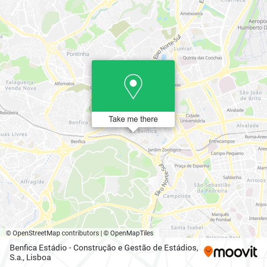 Benfica Estádio - Construção e Gestão de Estádios, S.a. mapa