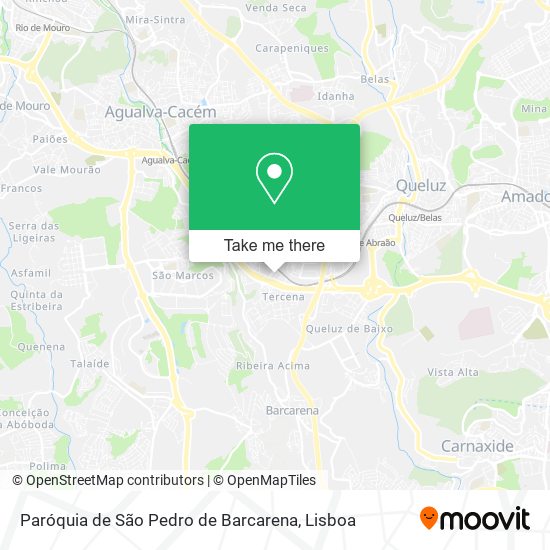 Paróquia de São Pedro de Barcarena mapa