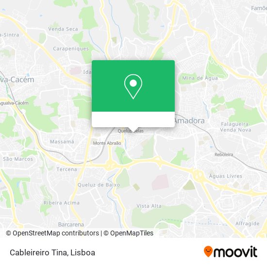 Cableireiro Tina mapa