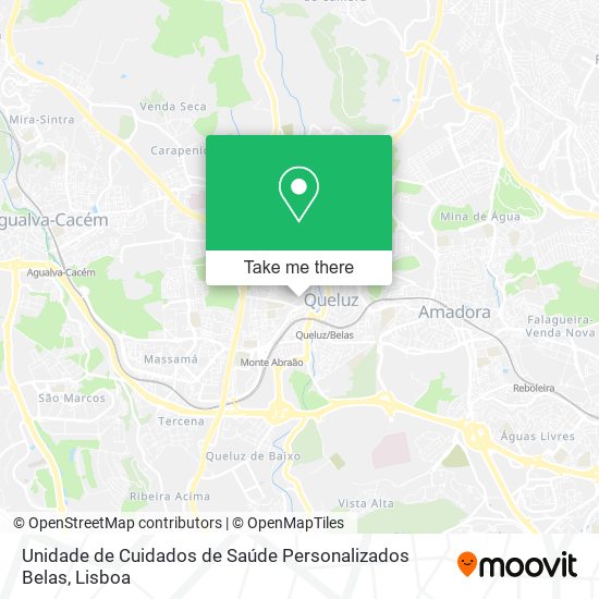 Unidade de Cuidados de Saúde Personalizados Belas map