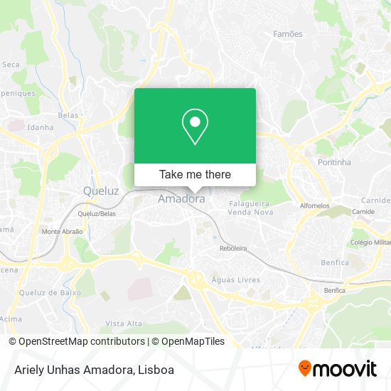 Ariely Unhas Amadora mapa