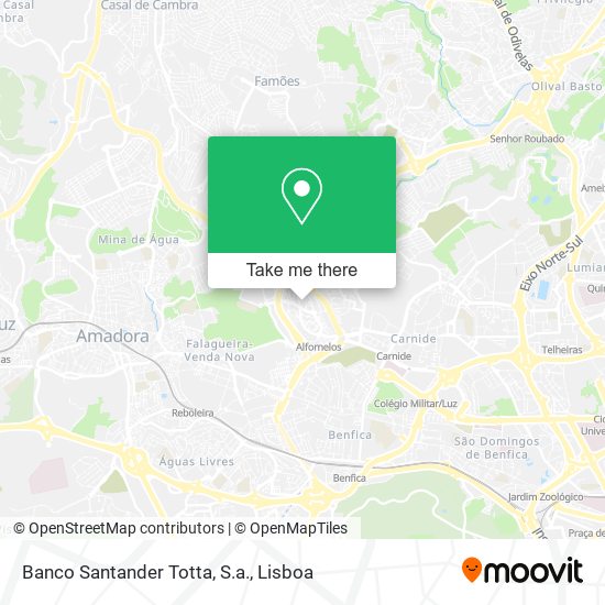 Banco Santander Totta, S.a. map