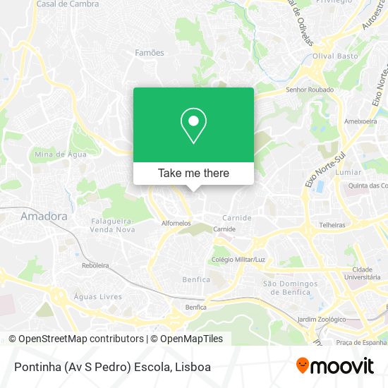 Pontinha (Av S Pedro) Escola mapa