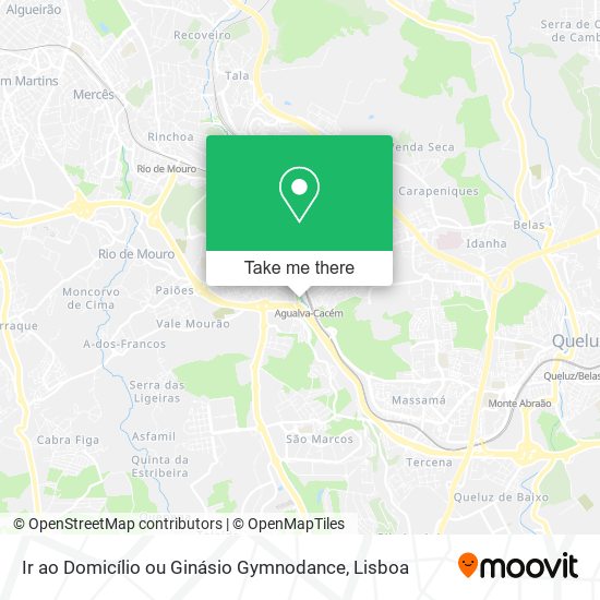 Ir ao Domicílio ou Ginásio Gymnodance mapa