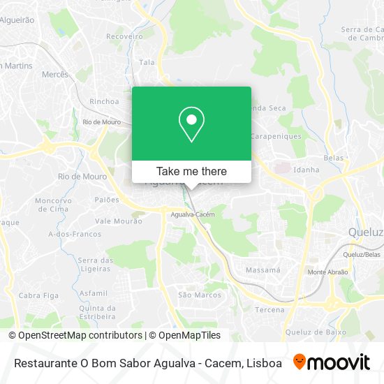 Restaurante O Bom Sabor Agualva - Cacem mapa