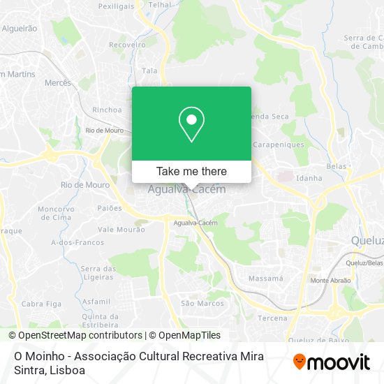 O Moinho - Associação Cultural Recreativa Mira Sintra mapa
