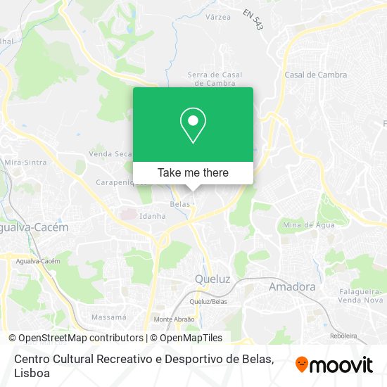 Centro Cultural Recreativo e Desportivo de Belas map