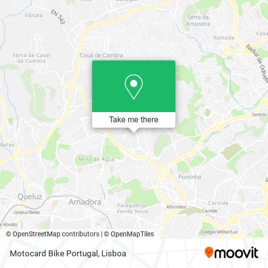 Motocard Bike Portugal map