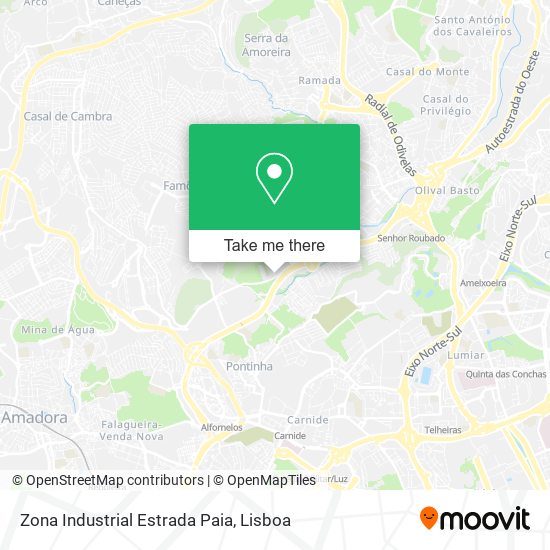 Zona Industrial Estrada Paia map