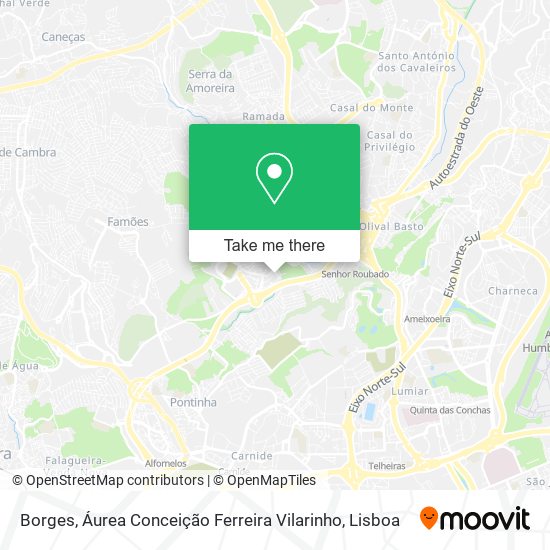 Borges, Áurea Conceição Ferreira Vilarinho mapa