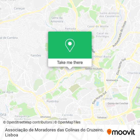 Associação de Moradores das Colinas do Cruzeiro map