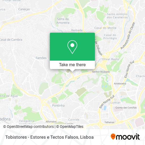 Tobistores - Estores e Tectos Falsos map