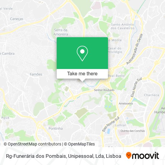 Rg-Funerária dos Pombais, Unipessoal, Lda mapa
