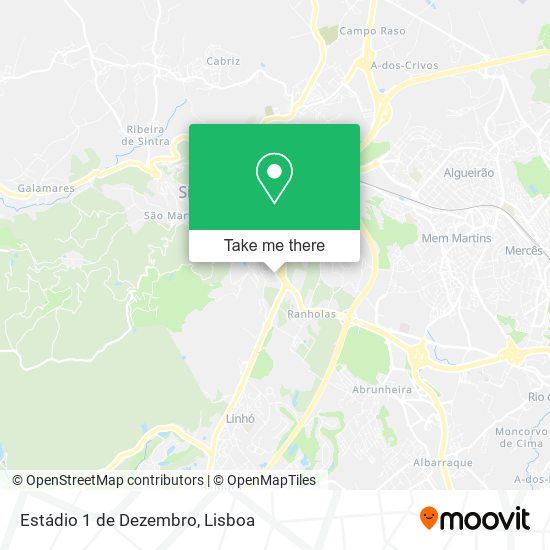 Estádio 1 de Dezembro mapa