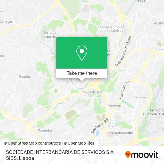 SOCIEDADE INTERBANCARIA DE SERVICOS S A SIBS map