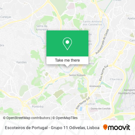 Escoteiros de Portugal - Grupo 11 Odivelas mapa