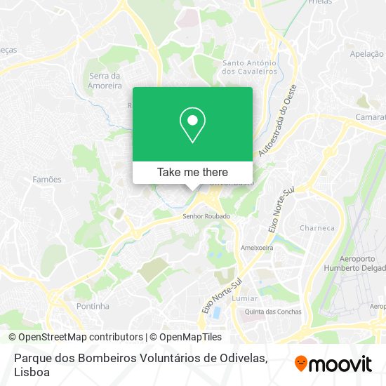 Parque dos Bombeiros Voluntários de Odivelas map