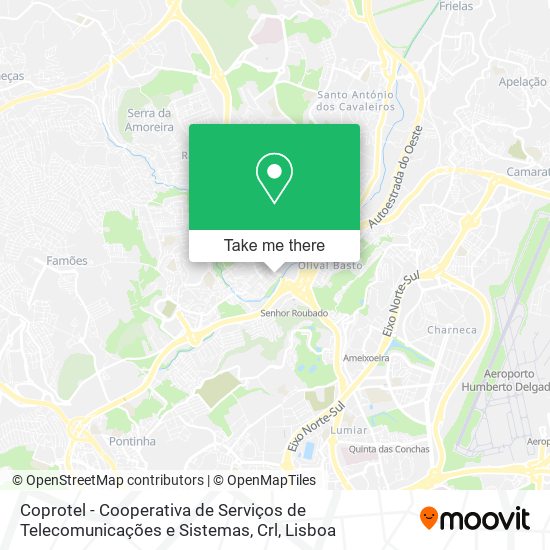 Coprotel - Cooperativa de Serviços de Telecomunicações e Sistemas, Crl map
