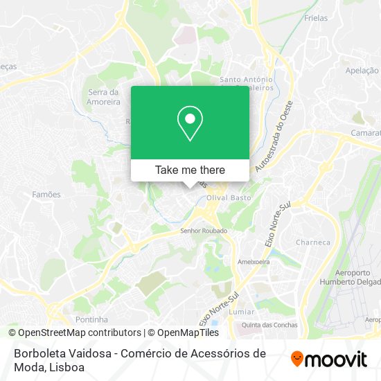 Borboleta Vaidosa - Comércio de Acessórios de Moda mapa