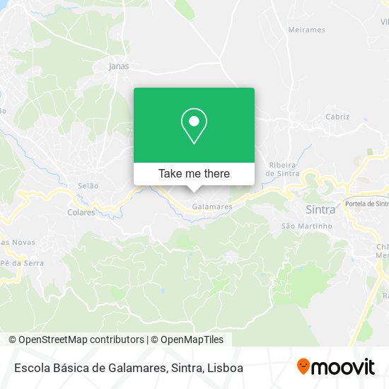 Escola Básica de Galamares, Sintra map