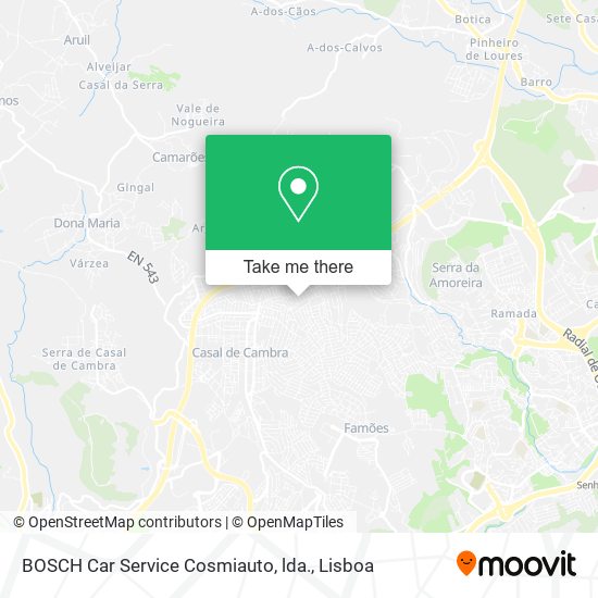 BOSCH Car Service Cosmiauto, lda. map