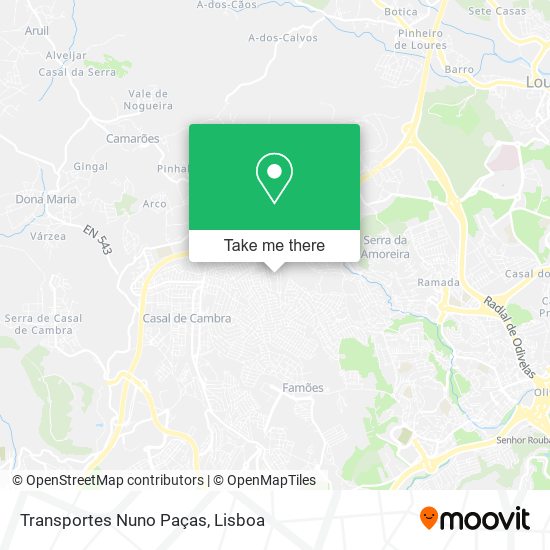 Transportes Nuno Paças map