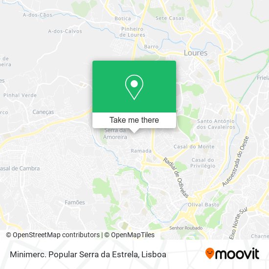 Minimerc. Popular Serra da Estrela map