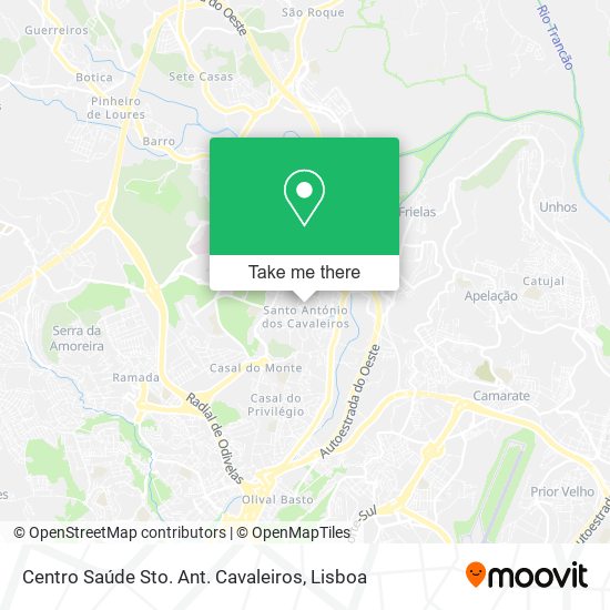Centro Saúde Sto. Ant. Cavaleiros mapa