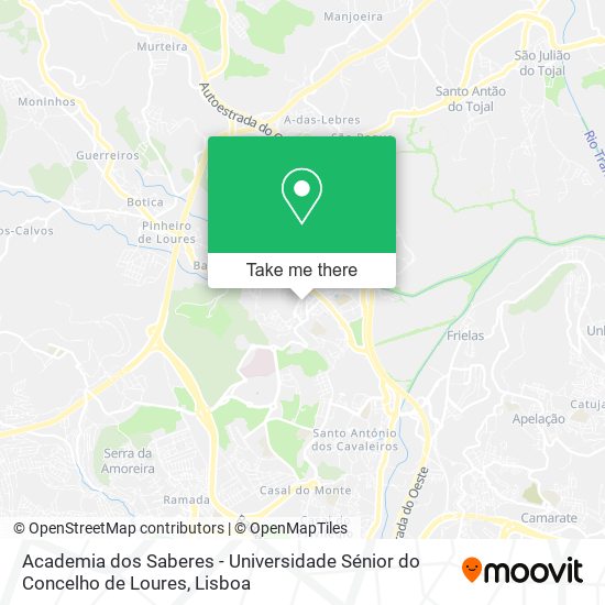 Academia dos Saberes - Universidade Sénior do Concelho de Loures map