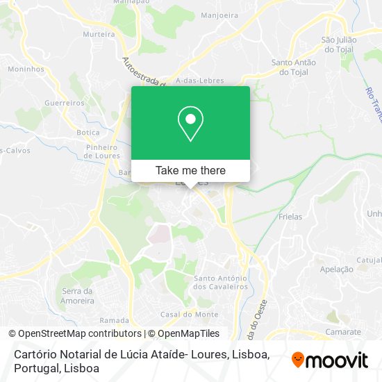 Cartório Notarial de Lúcia Ataíde- Loures, Lisboa, Portugal mapa