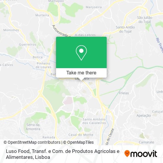 Luso Food, Transf. e Com. de Produtos Agricolas e Alimentares map