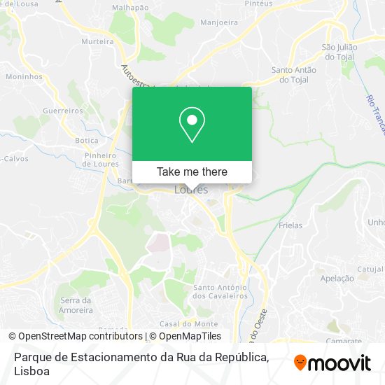 Parque de Estacionamento da Rua da República map