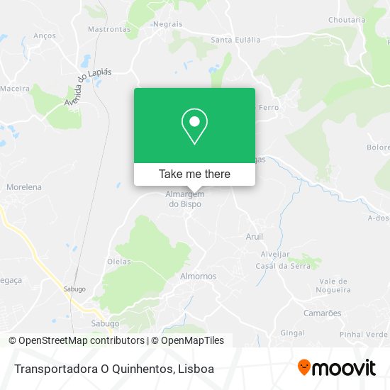 Transportadora O Quinhentos map