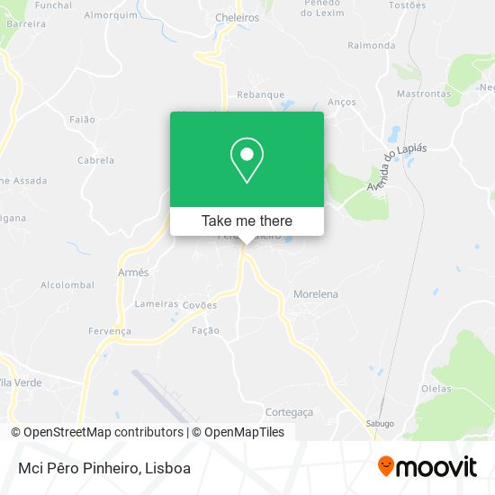 Mci Pêro Pinheiro mapa